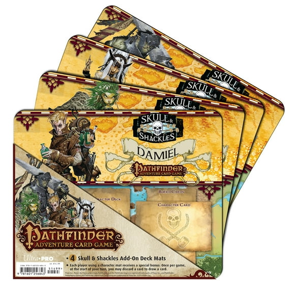 Skull  Shackles Expansion Mini Mats (4ct) for Pathfinder Adventure Card Game