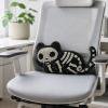 Skull Shaped Decorative Throw Pillow, Soft Washable Spooky Skeleton Head Cushion, Supportive Multipurpose Accent for Sofa Bed Shelf Halloween Party Gothic Home Interior Styling