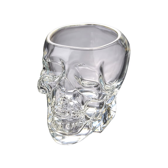 Skull Shaped Whiskey Glasses,23.7 oz Heavy Base Skeleton Drinking Cup | Clear Round Mouth Cocktail Glasses for Halloween Decor,Gifts for Cocktail Lovers