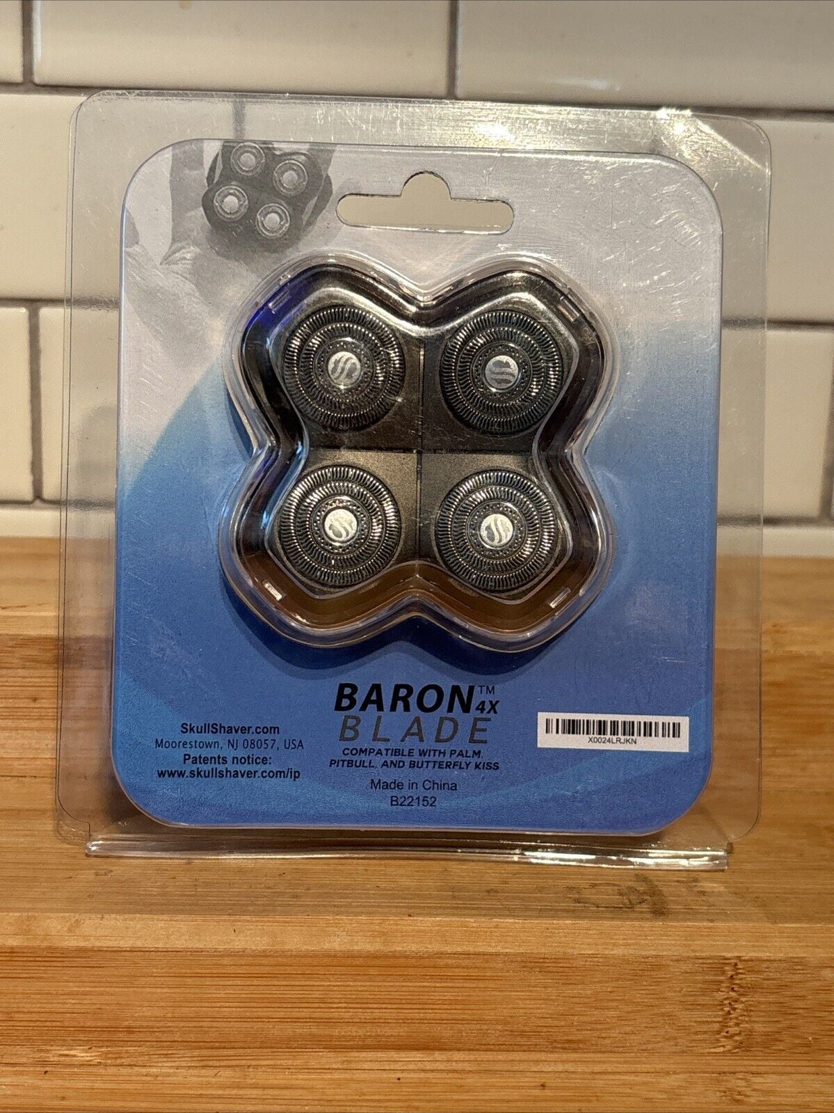 Skull Shaver Baron 4x Blade Replacement Head for Palm, Pitbull