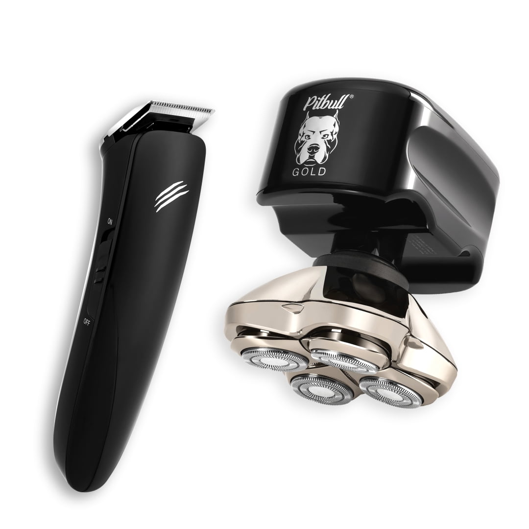 Skull Shaver Pitbull Gold PRO Electric Razor & Baby Beast Trimmer for Men Best Bald Head