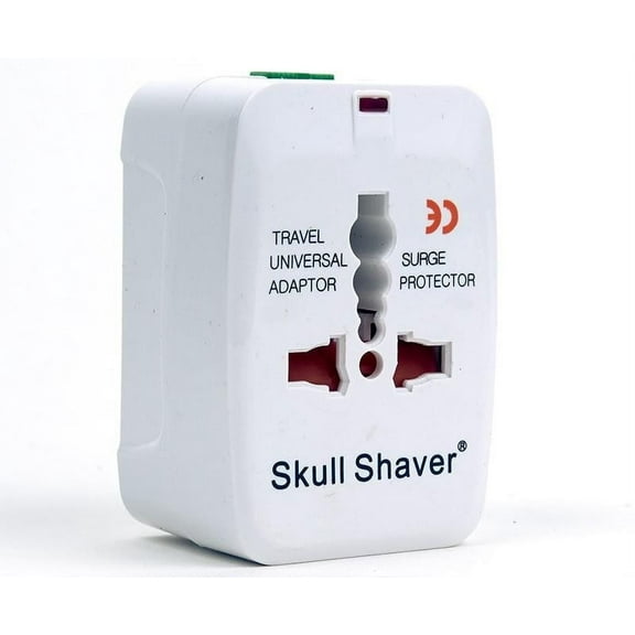 Skull Shaver World Wide Travel Plug Adapter with Multiple Plug Options, New, 1 Count, 1 Pack