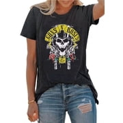 Music City Shirts for Women Vintage Rock Music T-Shirt Tops Funny Graphic Short Sleeve Casual Tops