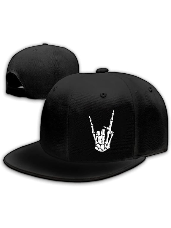Skull Skateboards Hat Flat Bill Hats for Men Snap Backpack Mens Hats and Caps Cool Snapback Baseball Cap for Boys Hip Hop