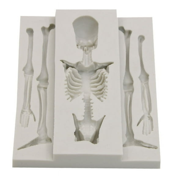 Skull Skeleton Chocolate Silicone Molds 3D Skeleton Bone Silicone Mold for Candy Cookie Making DIY Bakning