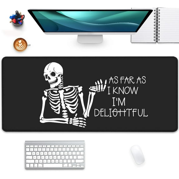 Skull Skeleton Mouse Pad for Desk,Desk Mat for Desktop,Keyboard and Mouse Pad,XL Gaming Mouse Pad Mousepad for Computer Office Home Work(31.5x11.8 in)