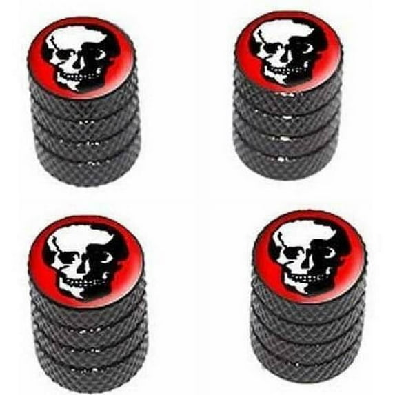 Skull Skeleton Tire Rim Wheel Aluminum Valve Stem Caps, Multiple Colors