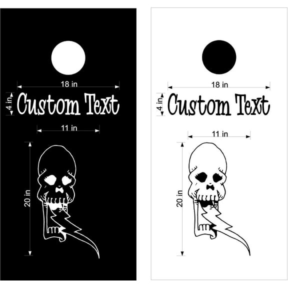 Skull Skulls Cornhole Board Decals Flag Stickers SK11