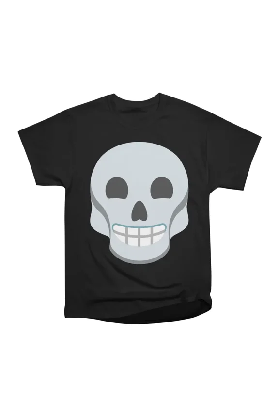 Skull Smiley Emoji T-Shirt Tee Gift For Him Merch For Her Apparel For Friend
