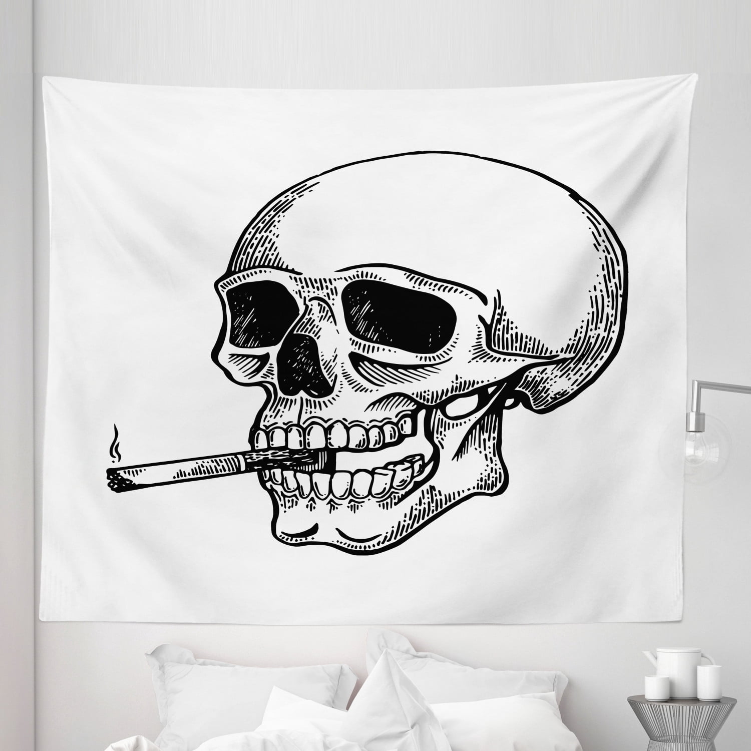 cigarette tapestry Woman Smoking Room Bohemian Blacklight friendly and suitable for both indoor and outdoor use Cigarette Butt Butt