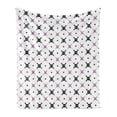 thumbnail image 1 of Skull Soft Flannel Fleece Throw Blanket, Girly Skull and Crossbones Checkered Pattern Simple Design Image, Cozy Plush for Indoor and Outdoor Use, 60" x 80", Baby Pink Black White, by Ambesonne, 1 of 5