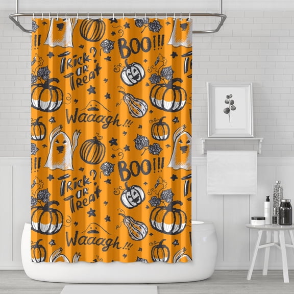Skull Spider Cobweb Autumn Trick Treat Candy Darkness Theme Shower Curtain,72x72in Shower Curtain