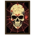 thumbnail image 1 of Skull Spider Web Old School USA Tattoo Ink Body Rockabilly Americana 50s Artwork Framed Wall Art Print A4, 1 of 4