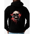 thumbnail image 1 of Skull Splash Hoodie graphic hoodies fire skeleton for men machine washable black hoodies for autumn and winter Clothing vintage fire 3d Funny Unisex Shirt Cotton tshirts, 1 of 7