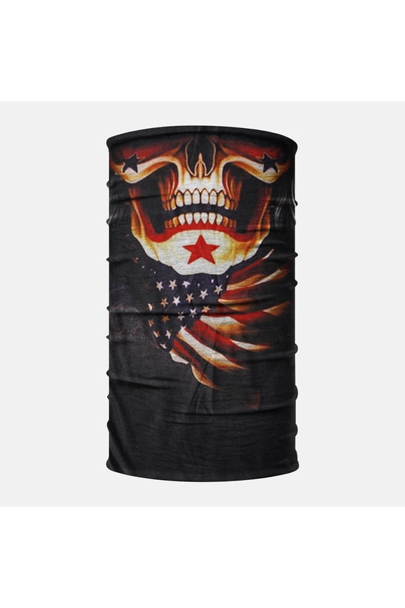 Skull Star USA Flag Neck Gaiter