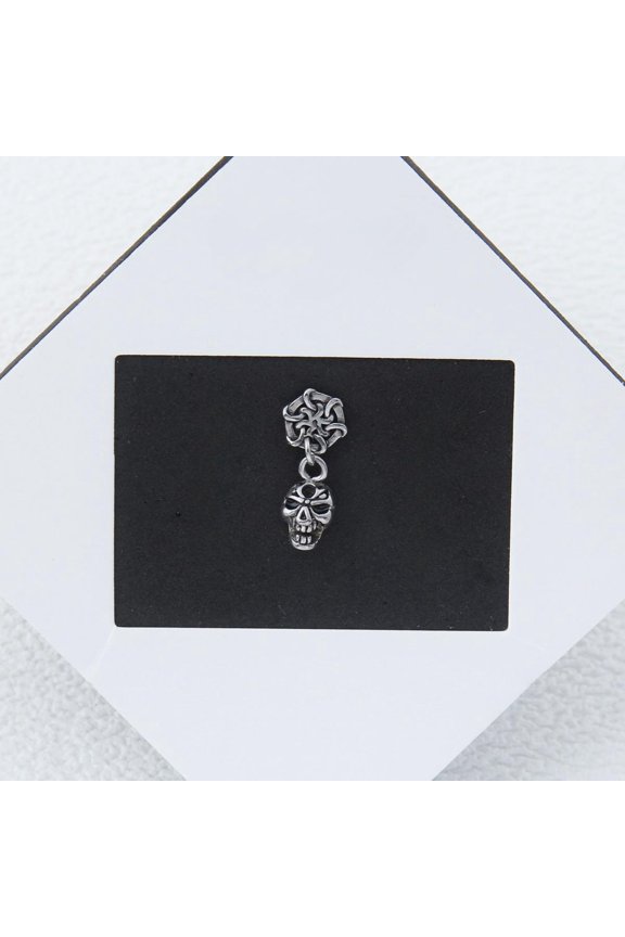 Skull Stud Helix Cartilage hoop Earring Stacking Set – Stainless Steel, Unisex Piercing Jewelry for Men and Wome