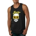 thumbnail image 1 of Skull Sunflower Skeleton Bandana Inspirational/Christian Mens Graphic Tank Top, Black, Small, 1 of 3