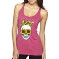 thumbnail image 1 of Skull Sunflower Skeleton Bandana Inspirational/Christian Tri-Blend Racerback Tank Top, Vintage Pink, Medium, 1 of 3