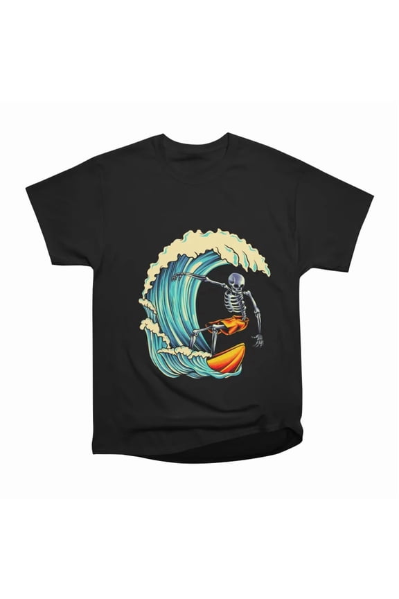 Skull Surfing T-Shirt Tee Gift For Him Merch For Her Apparel For Friend 3