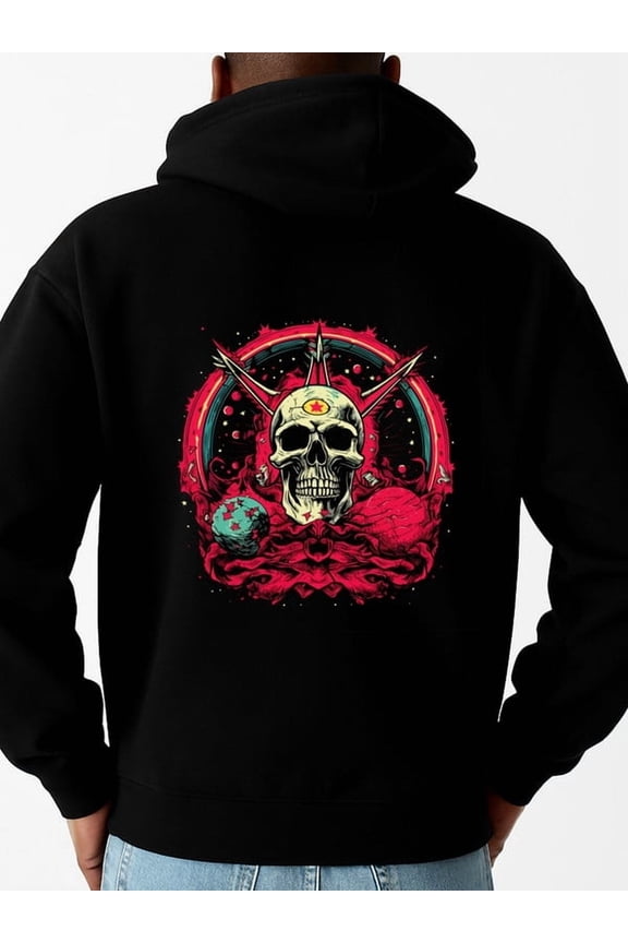 Skull Symbol Hoodie funny hoodies fire skeleton for men sweater hoodie black Sporty Athletic Hoodie For Fall & Winter graphic idk fire Basic Unisex Shirt Cotton tshirts