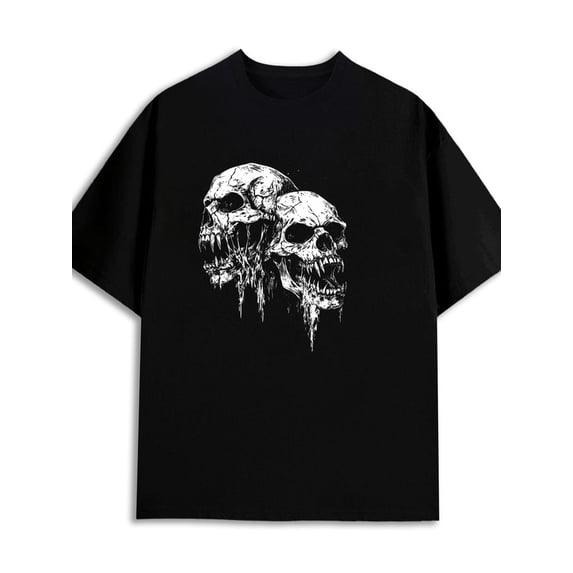Skull T-Shirt men 180G 100% Cotton black Funny Unisex Shirt Graphic Tee tshirts Original Unisex Shirt Printed tshirts Retro Unisex Shirt Short Sleeve tshirts