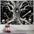 thumbnail image 1 of Skull Tapestry Tree of Life Tapestry Black and White Tapestry Snake Gothic Tapestry Moon Tapestry Wall Hanging for Room, Bedroom, 1 of 6