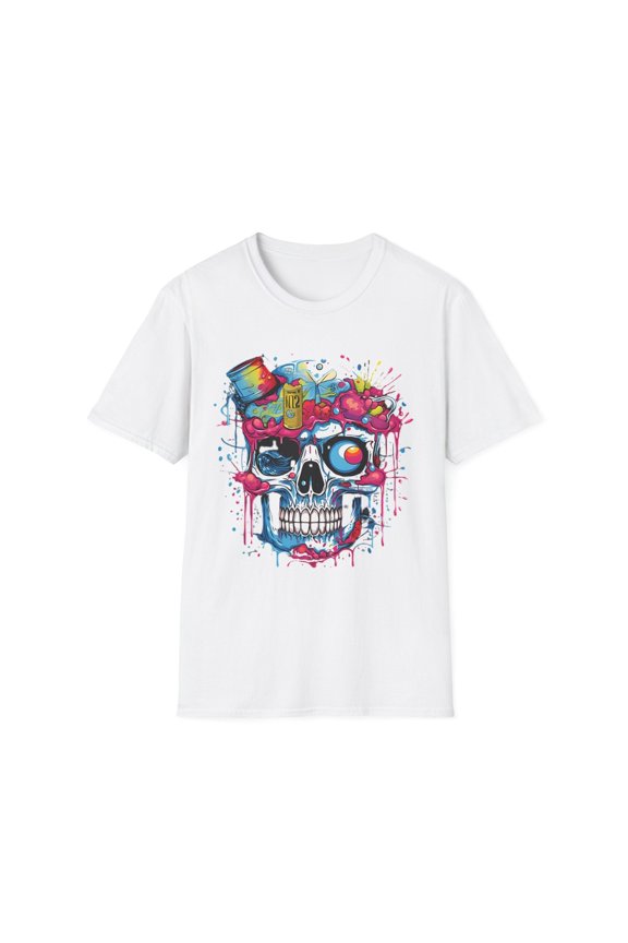 Skull Graphic Unisex Cotton T-shirt with Skeleton Artwork Design 26