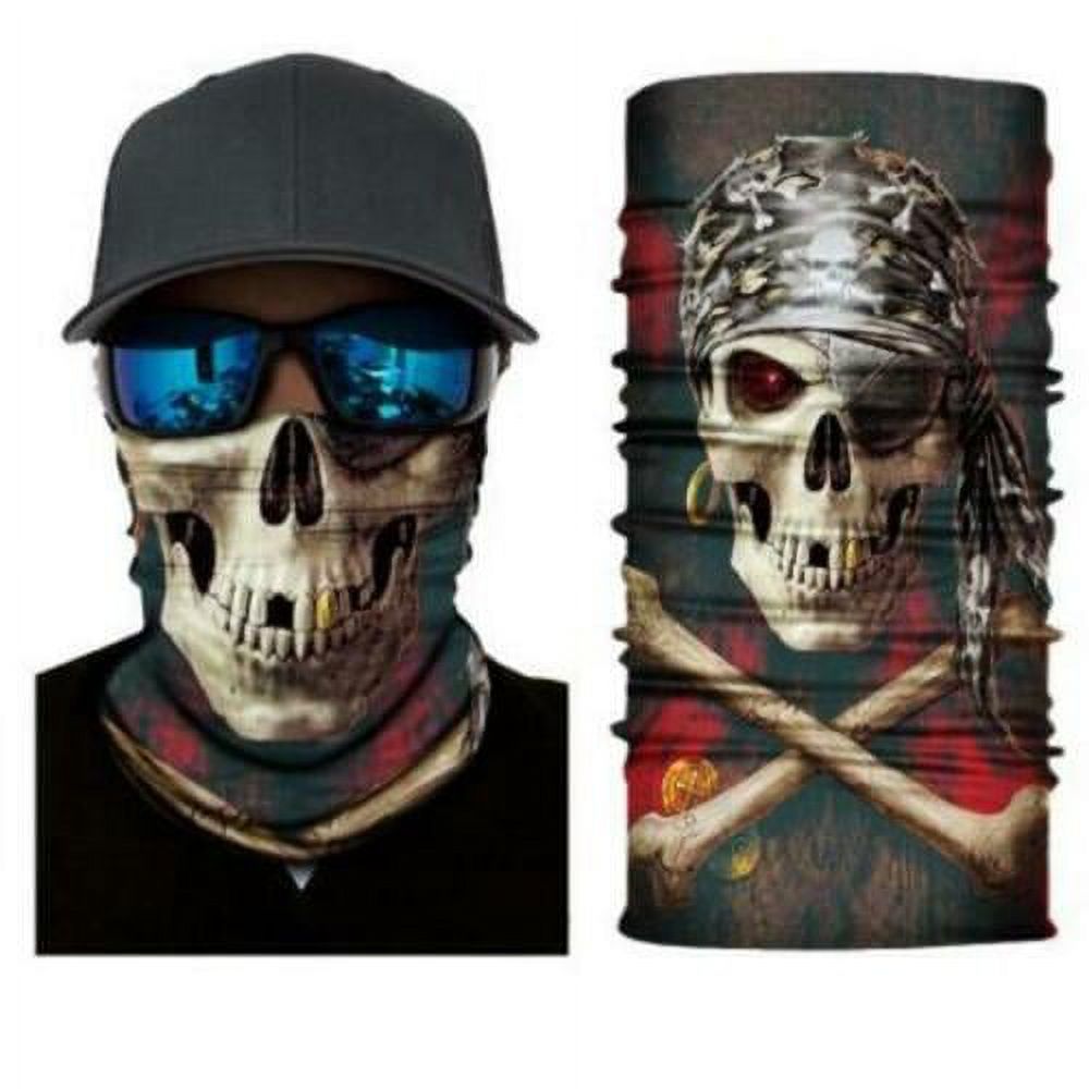 Skull Themed Face Balaclava Scarf Neck Fishing Shield Sun Gaiter Headwear Mask - image 1 of 7