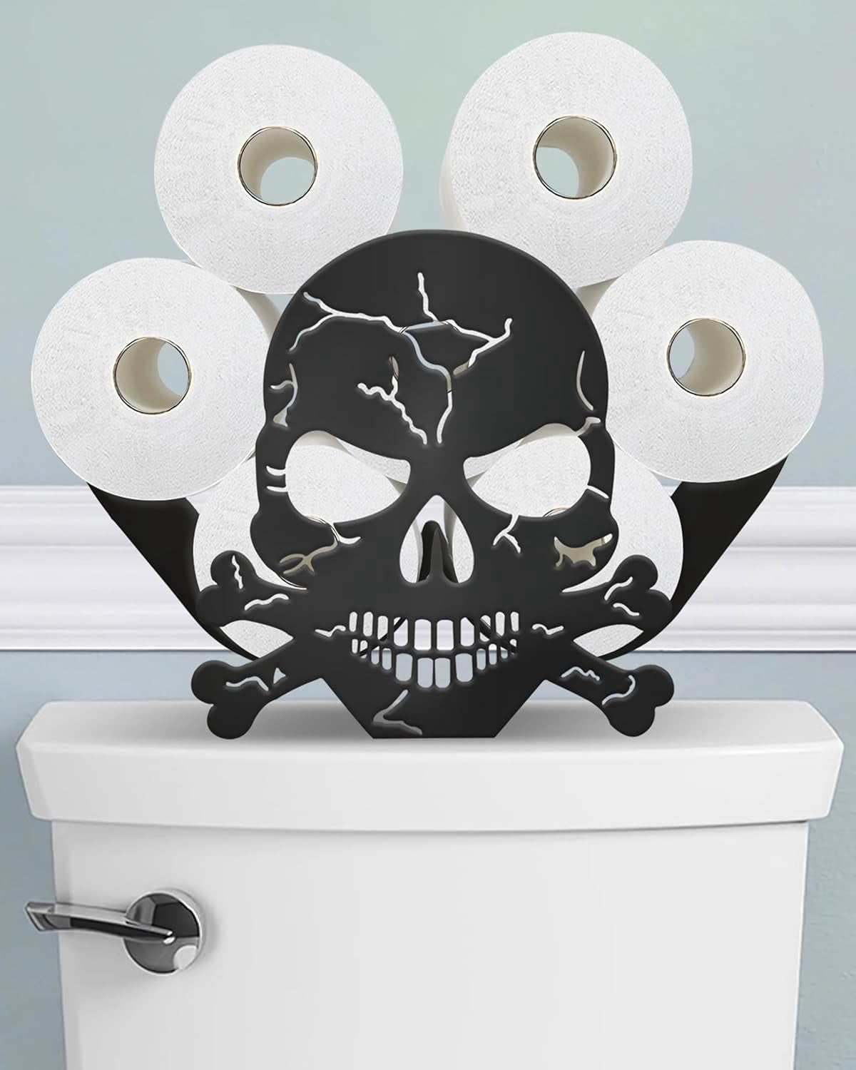 Skull Toilet Paper Holder Stand for Extra 8 Rolls, Gothic Decorative ...