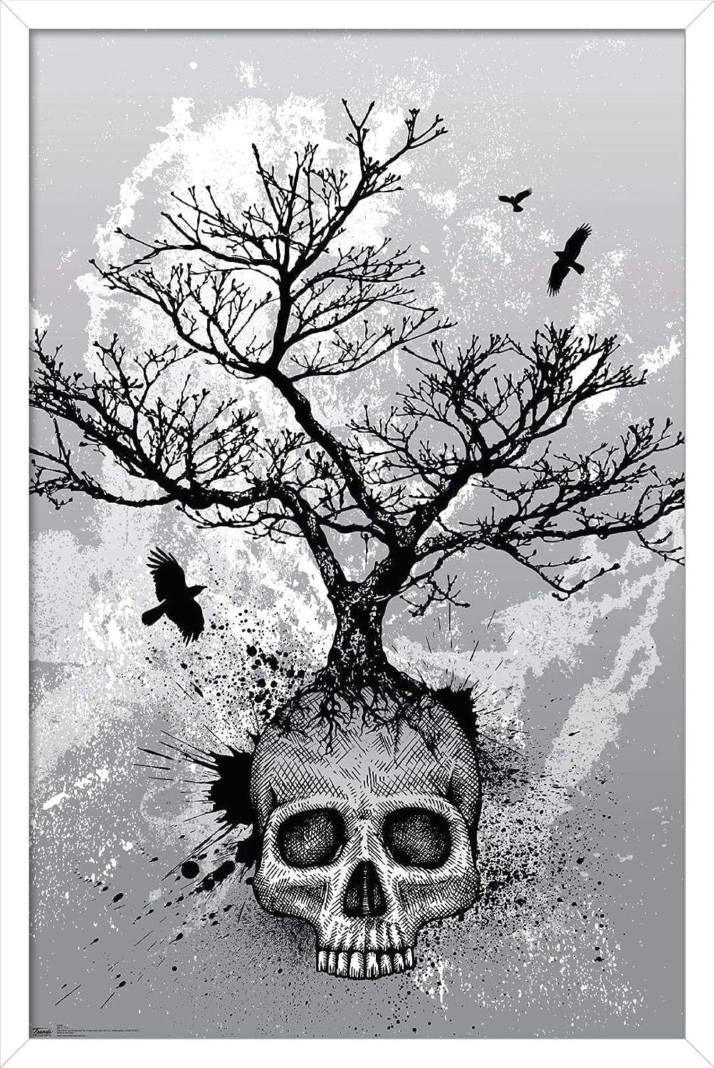Skull - Tree Wall Poster, 22.375" x 34", Framed