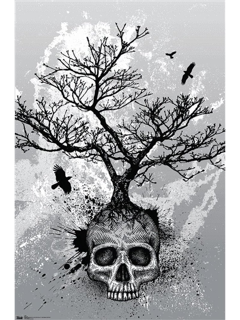 Skull - Tree Wall Poster, 22.375