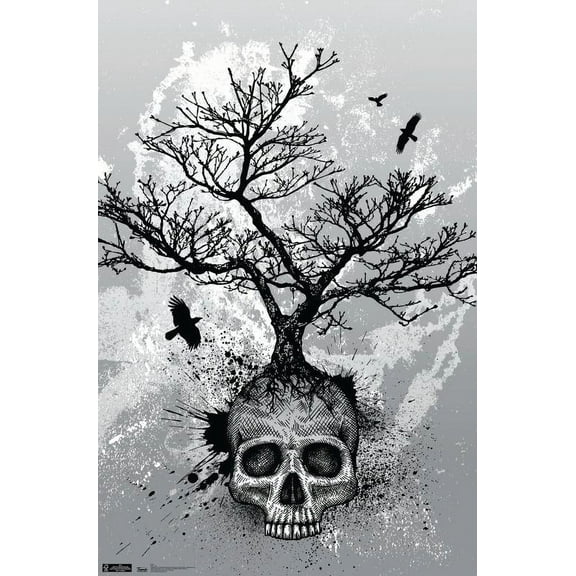 Skull - Tree Wall Poster, 22.375" x 34"