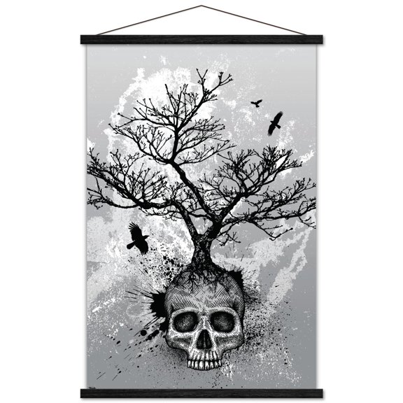 Skull - Tree Wall Poster with Magnetic Frame, 22.375" x 34"