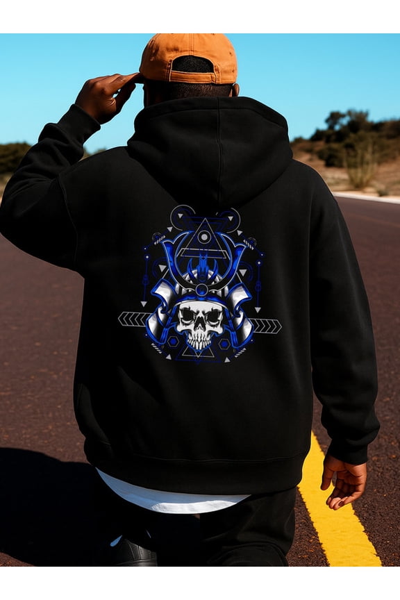 Skull Tribe Hoodie hoodies Veteran for men hooded sweatshirt black Spring Summer Outdoor & Home Wear aesthetic halloween vintage graphic casual for dad fist Casual Unisex hoodie