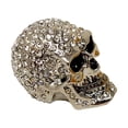 thumbnail image 1 of Skull Trinket Box Skeleton Bejeweled Crystals Silver Toned Hinged Halloween Décor Collectible, 1 of 4