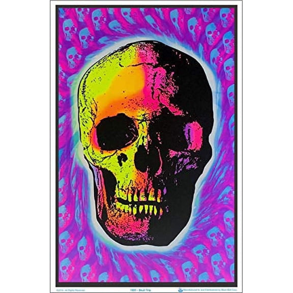 Skull Trip Laminated Blacklight Poster - 23.5" x 35.5"
