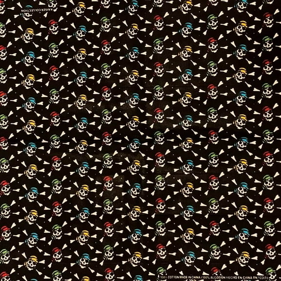 Skull Unisex 100% Cotton Multifunctional Bandana Head Wrap Multi-Packs, Multi-Skull, 1 Piece