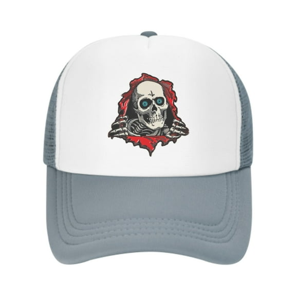 Skull Unisex Trucker Hats for Men Women Adjustable Casual Baseball Caps for Outdoor Activities Dad Cap