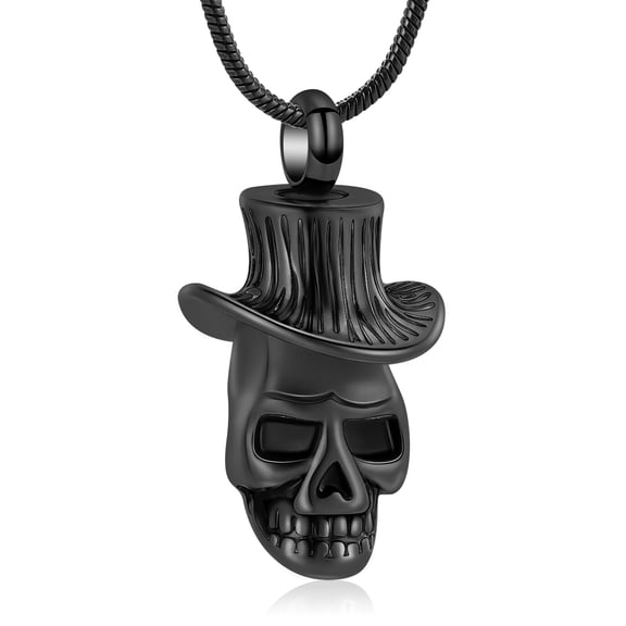Skull Urn Necklace for Ashes for Pet Human Cremation Jewelry Pendant Memorial Ash Keepsake for Men Women