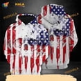 thumbnail image 1 of Skull Usa Flag Pattern 3D Hoodie, T-Shirt - Christmas Gifts, 1 of 5