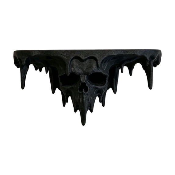Skull Wall Shelf, Black Floating Shelf for Dark Home Decor | 3D Skull Design Floating Shelf, Perfect for Displaying Small Decor, Collectibles and Unique Home Accent