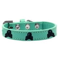 thumbnail image 1 of Skull Widget Dog Collar, Aqua - Size 12, 1 of 1