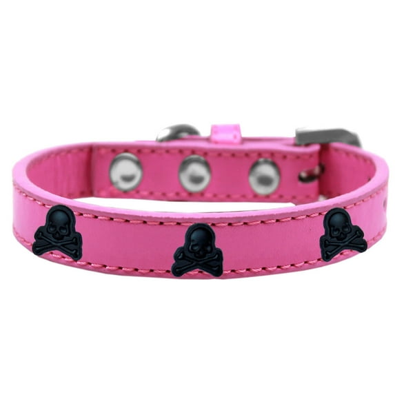 Dog, Puppy and Pet Widget Fashion Collar, "Black Skulls"
