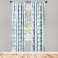 thumbnail image 1 of Skull Window Curtains, Sketchy Icy Skeleton Heads Modern Look Pastel Pattern on Soft Background, Lightweight Decor 2-Panel Set with Rod Pocket, Pair of - 28"x63", White and Sky Blue, by Ambesonne, 1 of 3