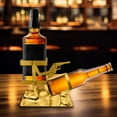 thumbnail image 1 of Skull Wine Bottle For Whiskey Beer Funny Metal Skull Skeleton Bar Decor For Whiskey Beer Steampunk Style Beverage Display Stand For Home Kitchen, 1 of 5
