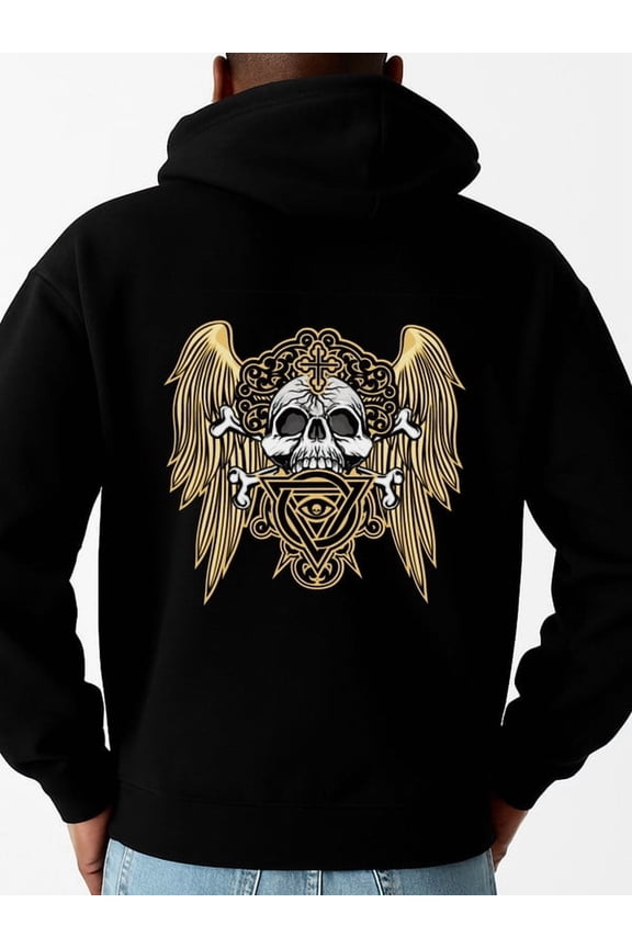 Skull Wings Hoodie hoodies skeleton men sweater hoodie black Stylish Autumn/Winter Outerwear, Sweatshirts , Plus Size Hoodies , Cool Hoodies , Funny Hoodies , Sweatshirt comfortable 3d fire