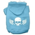 thumbnail image 1 of Skull Wings Screen Print Pet Hoodies, Baby Blue - 2XL - Size 18, 1 of 1