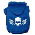 thumbnail image 1 of Skull Wings Screen Print Pet Hoodies, Blue - 3XL - Size 20, 1 of 1