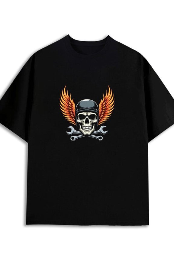 Skull Wings T-Shirt for men 180G Cotton black Casual Unisex Shirt Graphic tshirts Original Unisex Shirt Graphic Tee tshirts Fashion Unisex Shirt Graphic Tee ts