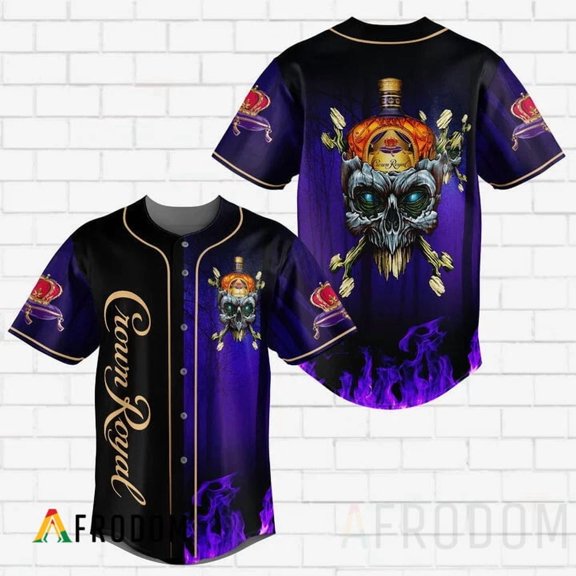 Skull With Crown Royal Baseball Jersey - Hot Sale 2026